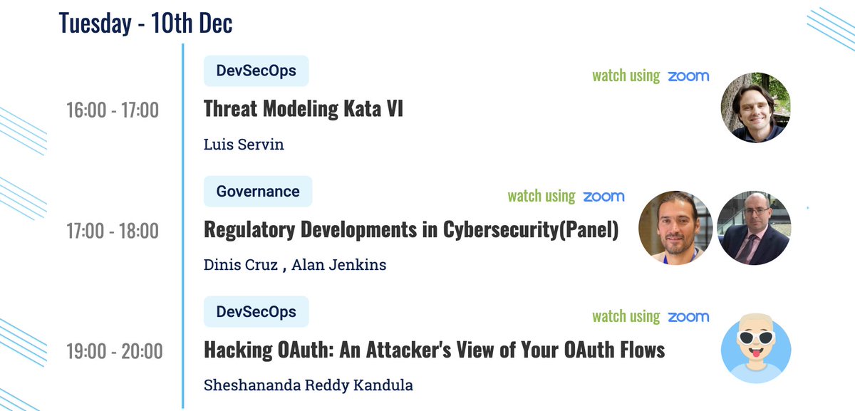 opensecsummit's tweet photo. 🔥Day 2 of #OSS2024 is here—let’s level up your cybersecurity game!

Today’s lineup:

🕒 16:00: #ThreatModeling Kata VI w/@lfservin
🕒 17:00: Regulatory Developments w/@DinisCruz &amp; Alan Jenkins
🕒 19:00: Hacking #OAuth w/@security_sesha 

🔗 Register now: https://t.co/6JQc8iE90g https://t.co/cr6WuGX9Yz