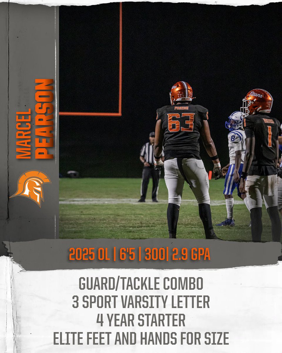 UHS Titans Football (@uhstitansfb) on Twitter photo π¨ 2025 OLπ¨
π€ Marcel Pearson <a href="/marcel_pearson4/">Marcel Pearson</a>
π₯ hudl.com/v/2R1bHP
ποΈ Not many 6β 5β 300 LB OL that are ready to play like Marcel! Has the size, matched with the feet and hands to contribute right away at next level. π¨ 2025 OLπ¨
π€ Marcel Pearson <a href="/marcel_pearson4/">Marcel Pearson</a>
π₯ hudl.com/v/2R1bHP
ποΈ Not many 6β 5β 300 LB OL that are ready to play like Marcel! Has the size, matched with the feet and hands to contribute right away at next level.
