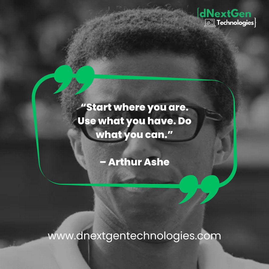 dnextgentech's tweet photo. "🌟 'Start where you are. Use what you have. Do what you can.' – Arthur Ashe
A simple yet powerful reminder that progress begins with action! 🚀 Don't wait for the perfect moment—take that first step today. 💡
💬 What’s your first step toward your dreams? Share in the comments. https://t.co/lstGsUE3xt