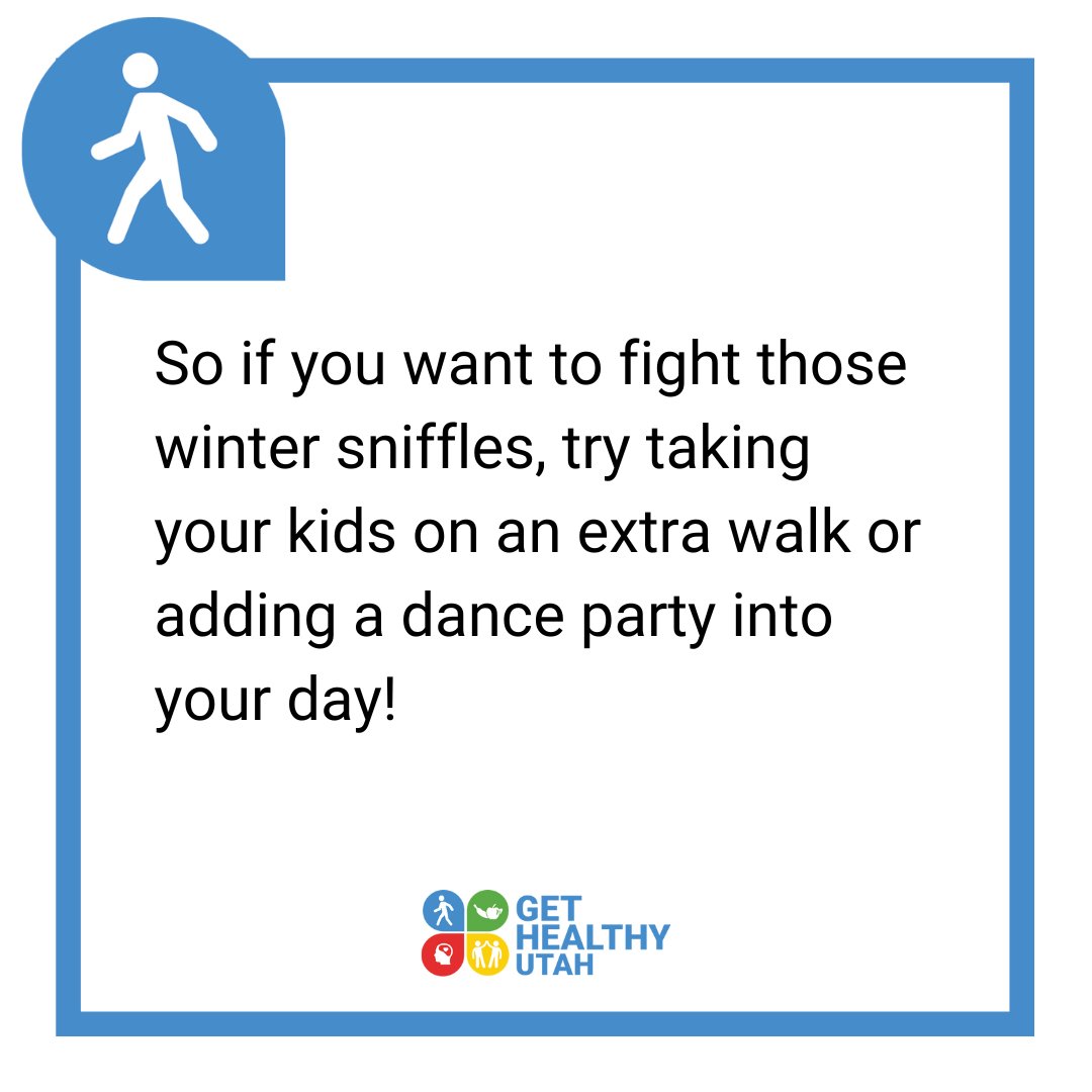 Cold season is coming! Staying active is one way you can fight back. Boost your immune system and stave off runny noses with fun winter exercise.

#gethealthy #utah #active #coldseason