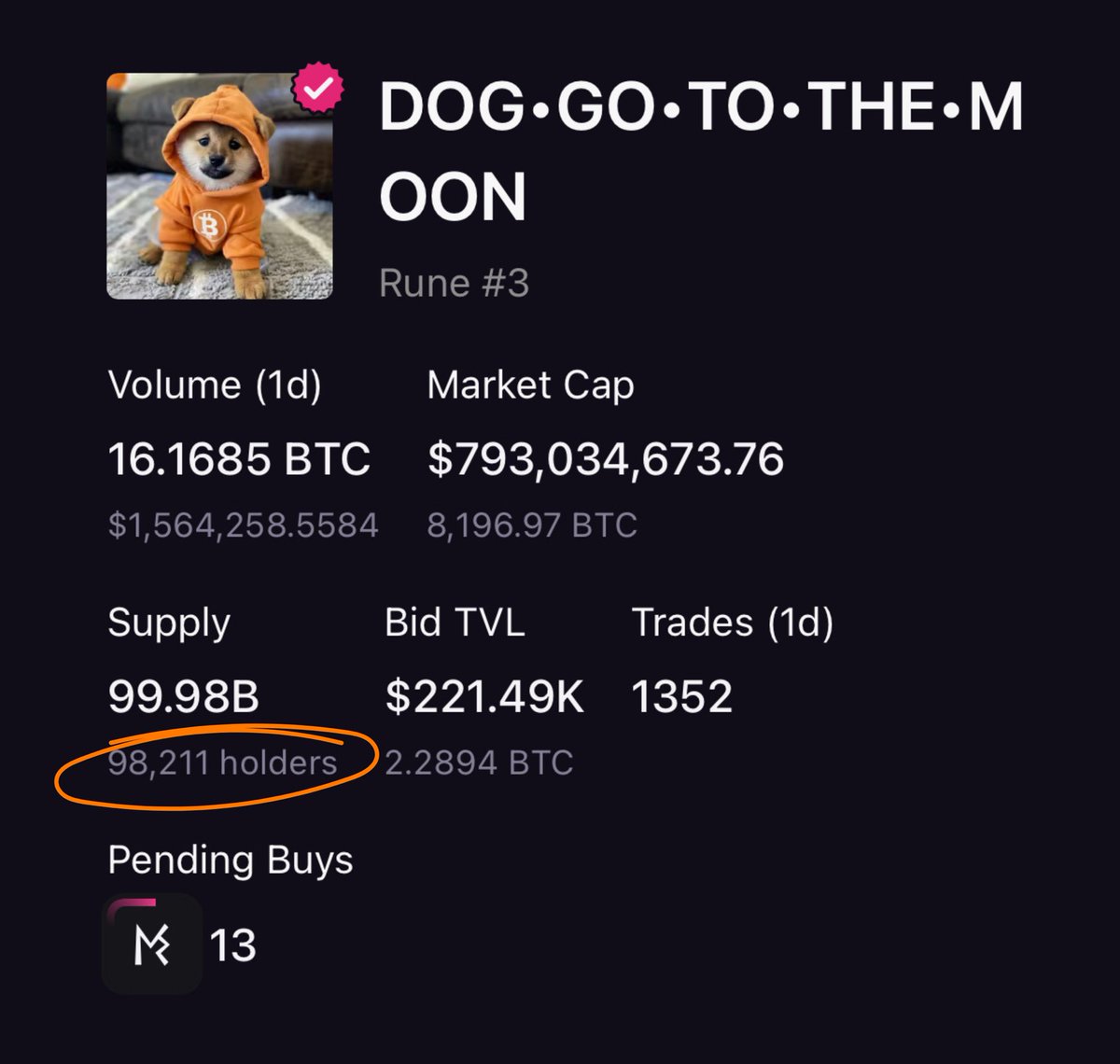 bitmaxdog's tweet photo. ❗️❗️BREAKING ❗️❗️

$DOG ARMY EXPLOSIVE GROWTH !!!!!
14h after reached 98k holders, 200 new $DOG wallets more. 
Now have 98.211 $DOG bros.

100k on the next 10 days.

You are not ready.

Congratulations to those of you who chose the free and fair side.

The ticker is:

$DOG (#Bitcoin )