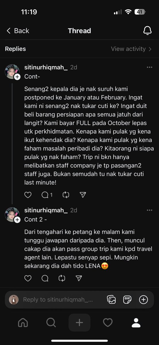 arfdy12's tweet photo. Kimseri ni ok ke tak?

Orang bayar dia RM110K untuk trip company ke Korea 9 bulan awal pun dia tak settlekan sampai last minute tu pun lepas kena push. 

Sampai orang tu dah naik flight pergi (yang dapat less than 3 hari sebelum fly) pun tak settle return tix!

Hilang mood weh… https://t.co/NmYTxbYzmx