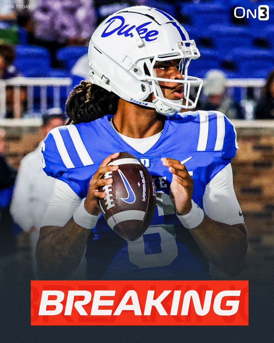 On3's tweet photo. NEWS: Duke QB Maalik Murphy plans to enter the NCAA Transfer portal, ESPN reports.

https://t.co/ilEv0hFzbo