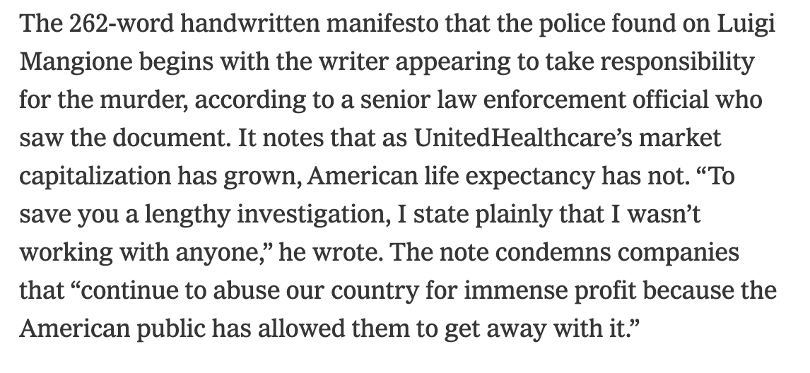 excerpt from handwritten manifesto the police say they found on Luigi Mangione nytimes.com/live/2024/12/0…