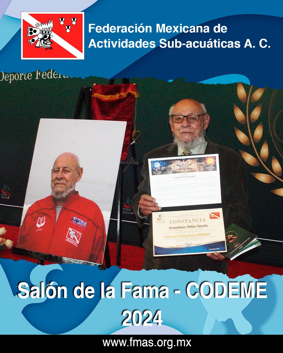 🌟🤿 ¡Nueva generación de leyendas! 🤿🌟
<a href="/IrinaBorja/">Irina Borja</a>, Miguel Fuentes y Francisco Uribe, de actividades sub-acuáticas, ingresan al #SalóndelaFama de la <a href="/CODEMEOficialMX/">CODEME Oficial</a> 

#SoyFMAS 

fmas.org.mx/irina-borja-mi…