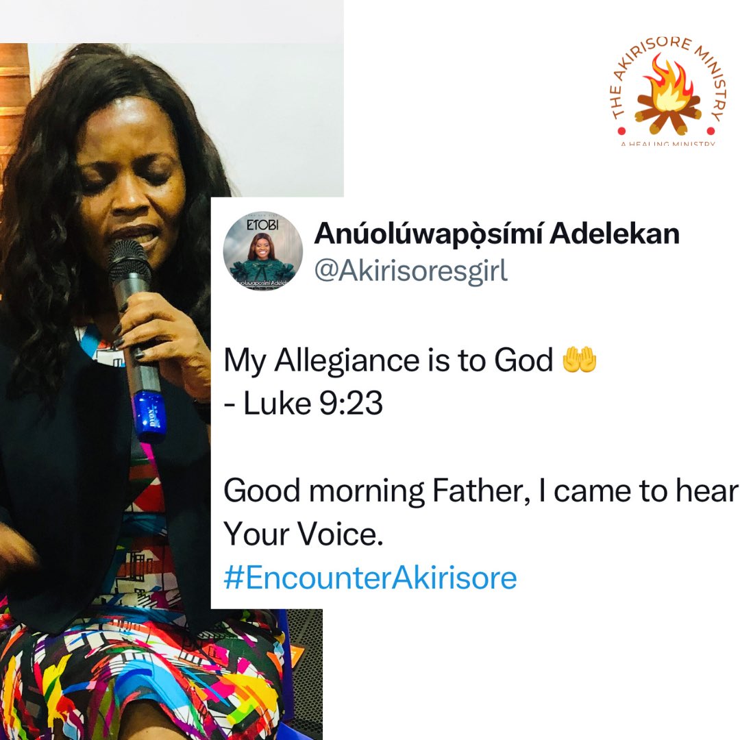 Akirisoresgirl's tweet photo. THE MESSAGE

I have been a discourse with the Father and i always arrive at - ‘Yes with my whole life I submit to You Lord ‘

But then I just realized it wasn’t just a normal discourse it was a pruning and soul search by the Spirit of the living God. https://t.co/LEyljUFX9o