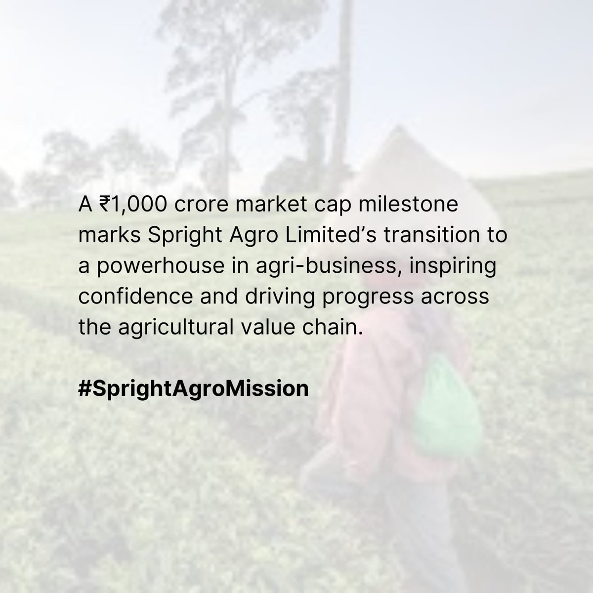 This milestone is a reflection of its consistent performance and visionary leadership.Share it.
#SprightAgroMission