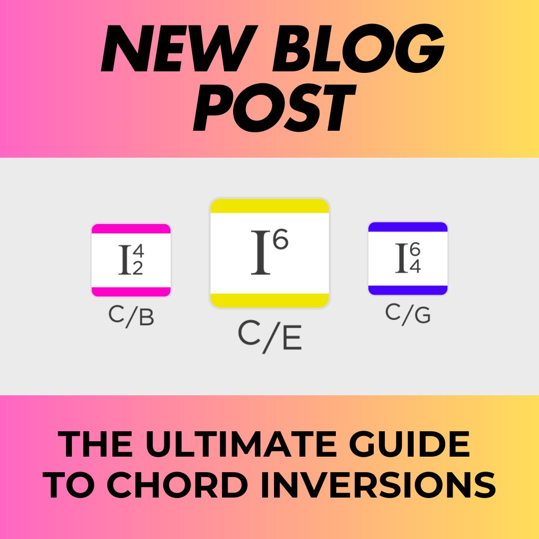 🎶 Explore our blog on chord inversions: musical chameleons that add depth, movement, and pizzazz to your music! 🎸 Whether you're creating tension or smoothing bass lines, chord inversions are a game changer✨

READ HERE: hooktheory.com/blog/chord-inv…
