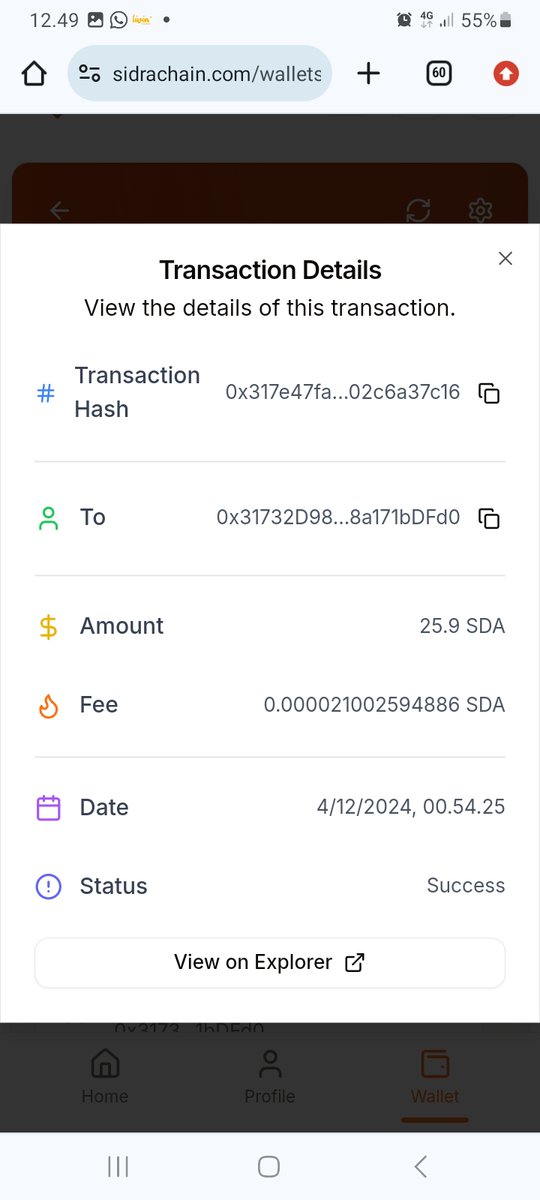 dulk2244's tweet photo. @sidrachain Sidra team, why have my Sidra coins disappeared and someone sent them to another wallet? Here's the proof, please return them to my wallet https://t.co/krAUGBebY4