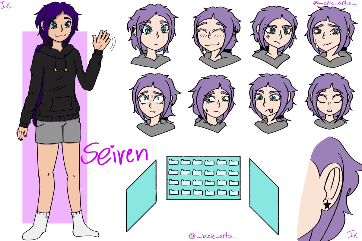 _izzie_arts_'s tweet photo. Character reference sheet of my oc, Seiren!

#ocartist #ocart https://t.co/bgXboTDerx