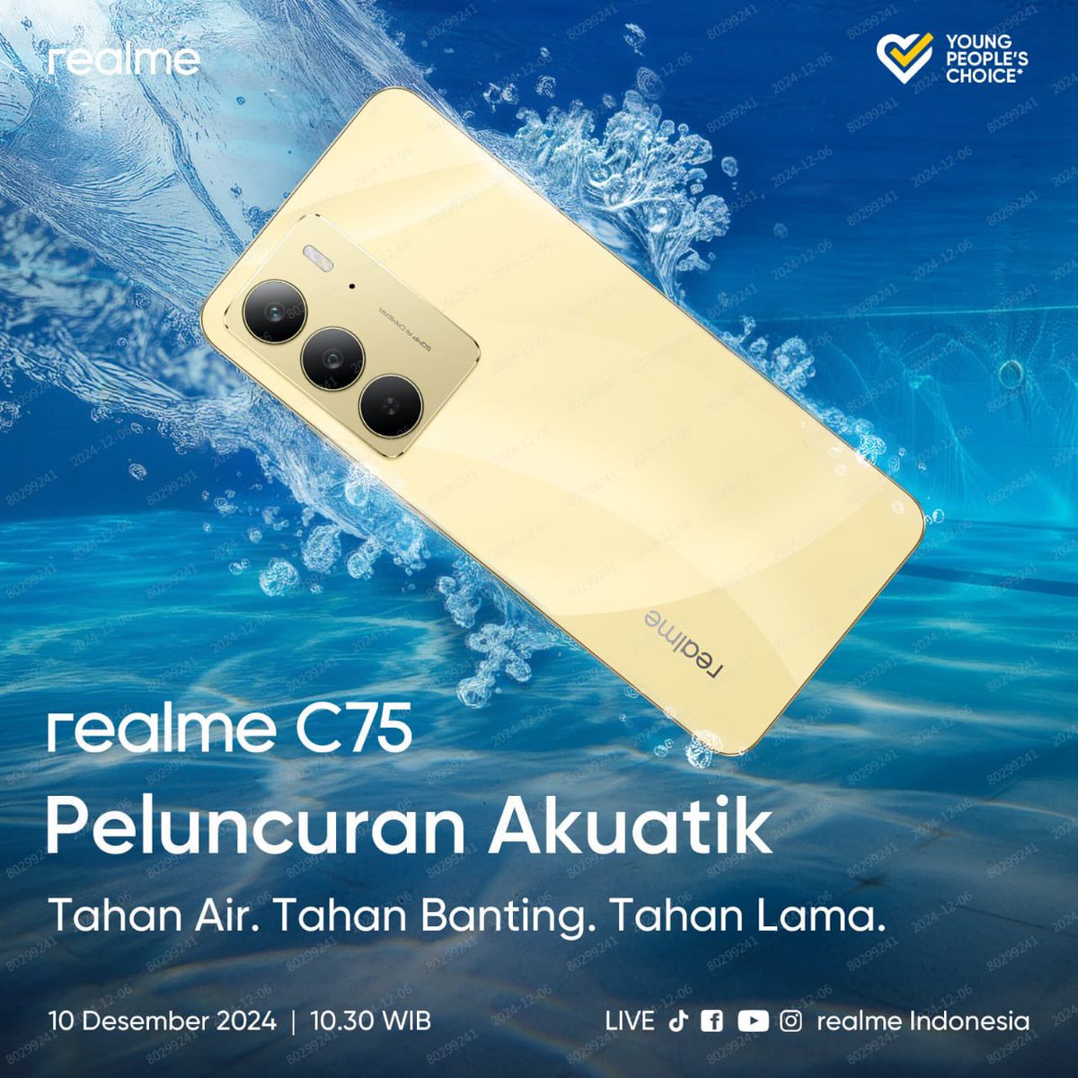 realme c75 buat clumsy people cocok banget nih karena tahan banting, tahan air dan tahan lama, kalian harus punya sih
#realmeC75BestWaterproof
#UnderwaterDominator