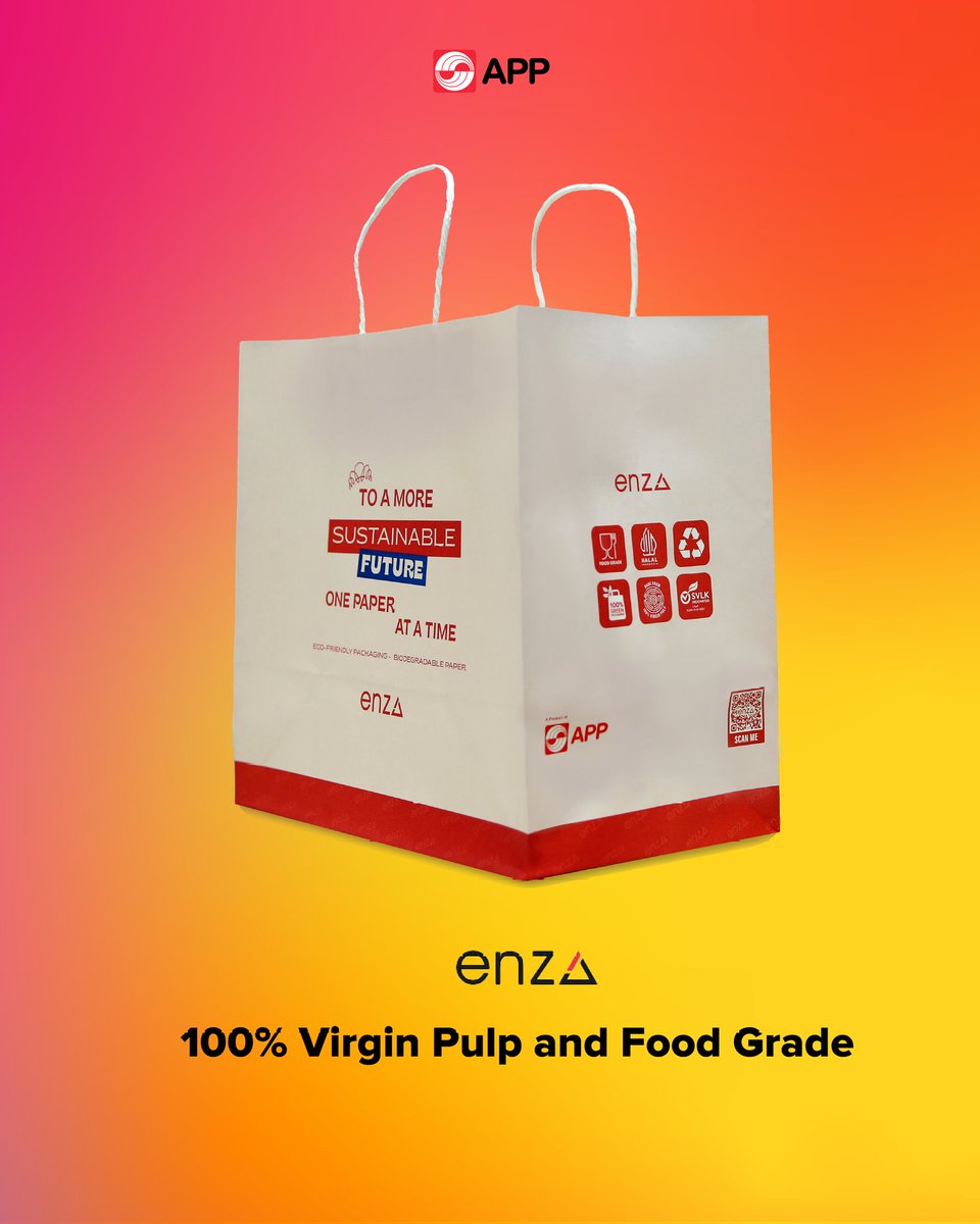 APPGroup_ID's tweet image. Enza now has premium paper bags made from 100% virgin pulp! They’re certified by FDA, ISEGA, and Halal, making them completely safe for food and environmentally friendly too. The perfect choice for food packaging—safe, sustainable, and stylish! 

#EnzaPaper #Paperbag