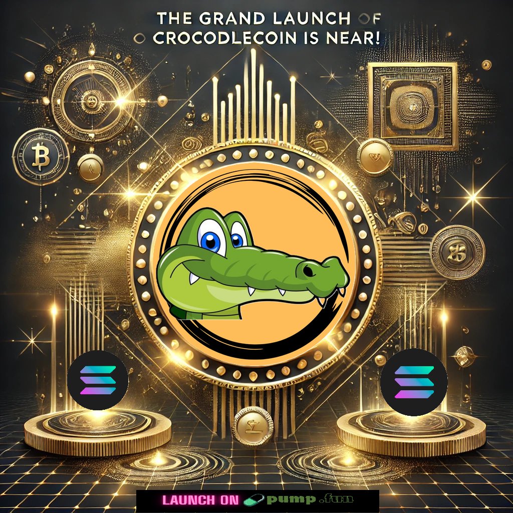 Crocodile_coin's tweet photo. The grand launch of Crocodilecoin is near! https://t.co/dAjThJeUpV