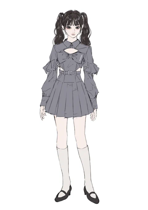 neusick  制服のデザイン画です!IDOLYとはまた違った、トレンドを取り入れつつもどこにも無いタイプの制服を目指しました!ひとつひとつのディテールにこだわりが詰まっているので、また色々聞いてくださいね～!キャストも絶賛大募集中です 