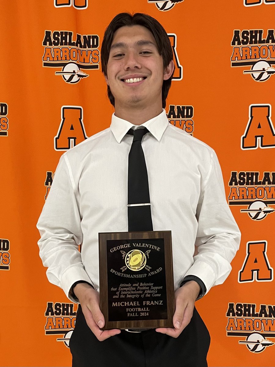 Congratulations to <a href="/michaelkfranz/">Michael Franz</a> for earning the prestigious George Valentine Sportsmanship award.
The award reads and is described as, “Attitude and Behavior that Exemplifies Positive Support of Interscholastic Athletics and the Integrity of the Game.“
Michael Franz ✅