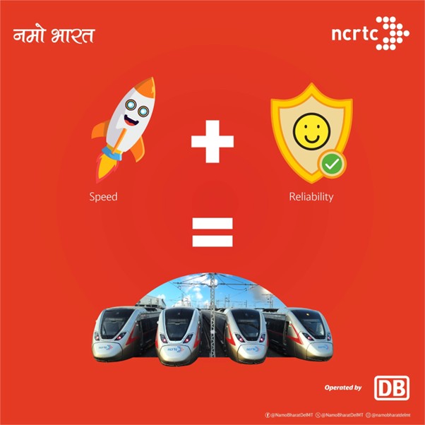 NamoBharatDelMT's tweet photo. The #NamoBharat train is transforming regional travel like never before! Fast, efficient, and reliable, it's setting new standards in transportation. Say goodbye to long waits and hello to seamless journeys!
#NCRTC #DBRRTS #RRTS #NamoBharatTrain https://t.co/L0AVpXyxJz