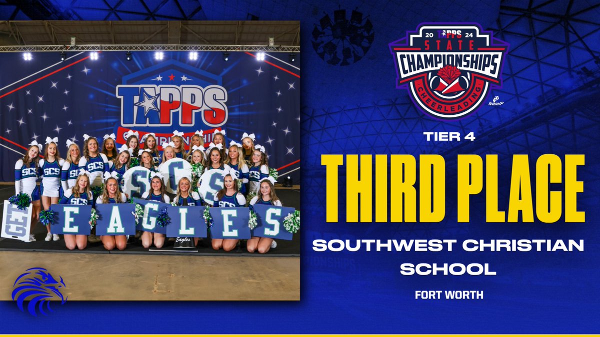 TAPPScheer's tweet photo. Tier IV #TAPPScheer 2024 State Championships, Third Place Team: Southwest Christian School! https://t.co/zpBYSyql4B