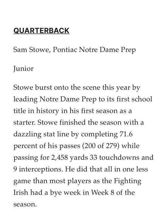 Sam Stowe (@sam_stowe5) on Twitter photo Blessed to be selected first team for the MLive Metro Detroit dream team!!
<a href="/MLiveSports/">MLive Sports</a> Blessed to be selected first team for the MLive Metro Detroit dream team!!
<a href="/MLiveSports/">MLive Sports</a>