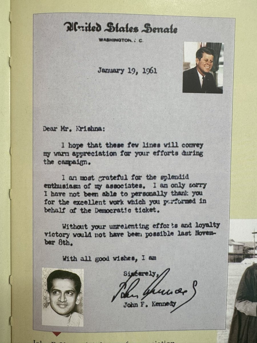 BangaloreBuzz's tweet photo. Did you know?

Shri #SMKrishna campaigned for John F. Kennedy during the 1960 U.S Presidential Elections while studying in the Southern Methodist University.

Here’s a letter of appreciation by JFK to SMK: https://t.co/7d6KZeaTkJ
