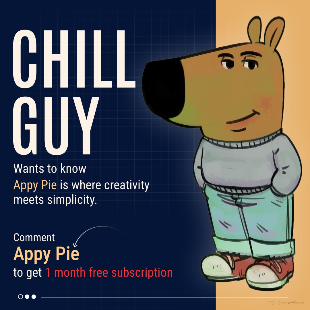 AbhinavGirdhar's tweet photo. Chill Guy knows the secret to effortless creativity—do you? 😎✨ 

Chill vibes + creative tools = Appy Pie magic!

Comment Appy Pie to get 1-month FREE subscription and start creating like a pro! 🚀🎨 

#StayChillCreateMore #ChillGuyVibes #CreateWithEase #NoCodeTools #AppyPieMagic #EffortlessCreativity #InnovationMadeSimple #DreamItBuildIt #StayChillCreateMore #SimplifyCreation #TechForCreators