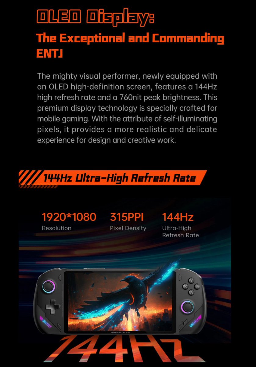OnexPlayer_'s tweet photo. Dive into the personalities of OneXFly F1 Pro's tech, from its stunning OLED screen to the powerhouse AMD Ryzen AI 9 HX 370 processor. Unleash the traits that make each component exceptional! 🖥️
#onexplayer #onexfly #onexflyf1pro https://t.co/4X6X8gWglq