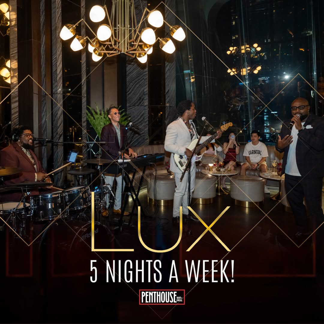 ellivebands's tweet photo. 🎶🔥 Feel the energy with Lux Band LIVE at The Penthouse! High-energy beats, funky tracks, and unmatched vibes—catch us five nights a week.
🔗https://t.co/MYVLzwT7Gg
#elliveProductions #gigforlife #LuxBand #DJHigher #LiveMusic #ParkHyatt #Bangkok https://t.co/6nNoiupO1C