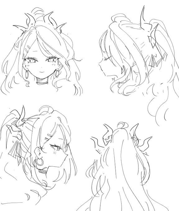 ギャルヒナの設定
髪は「盛ってる」イメージ 