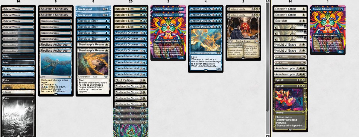 therealram21's tweet photo. Clean 5-0 / 10-0 with UW Tempo in modern. Took the UB midrange creature base and decided to play better counterspells and SBG. Deck felt great.

Matchups:
Mono R
GB Demons
Jeskai Convoke
UB Midrange
UB Demons https://t.co/2OibvV4MNf