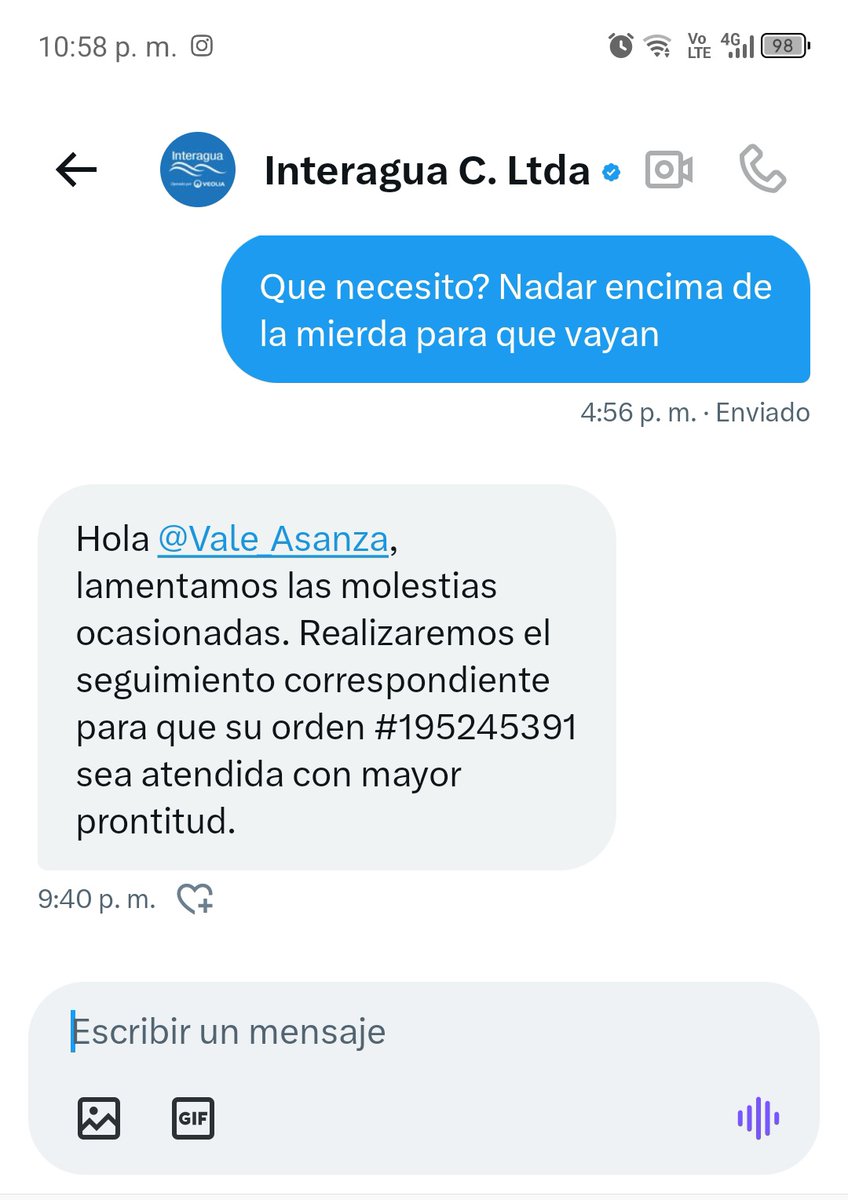 Vale_Asanza's tweet photo. @interagua Esa es su respuesta https://t.co/AYWsxQRFGS