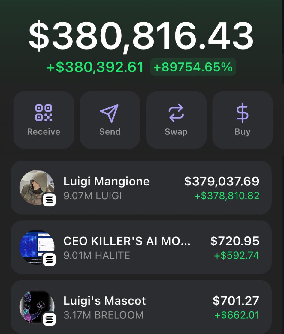 1710sg's tweet photo. $luigi soared from $94k to $39.3M, delivering an impressive 418x!!🚀💰

The move has been nothing short of exceptional

If you’re not in my private TG group, you’re missing out on both the gains and the excitement. 🚀

#Luigi #Crypto #ripceo #willow #sorai #breloom https://t.co/RoxB245cqk