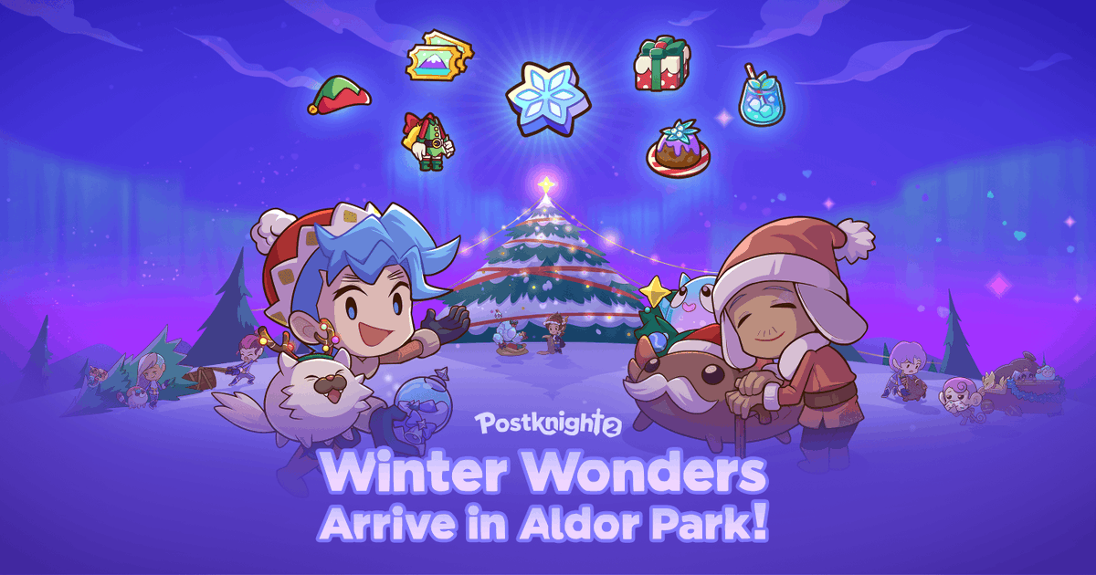 PlayPostknight's tweet photo. ❄️ Winter chill, festive thrills, #Wintertide is here!
Special deliveries, gift sorting, festive items, Bond dates, a new Bond, and Antoine's story quest!
📅 From Dec 10, 12:00 PM, noon to Dec 31, 10:00 AM (GMT+8)
#Postknight2 #Kurechii #Christmas #RPG #indiegame #mobilegame https://t.co/lQmh7jKiH6
