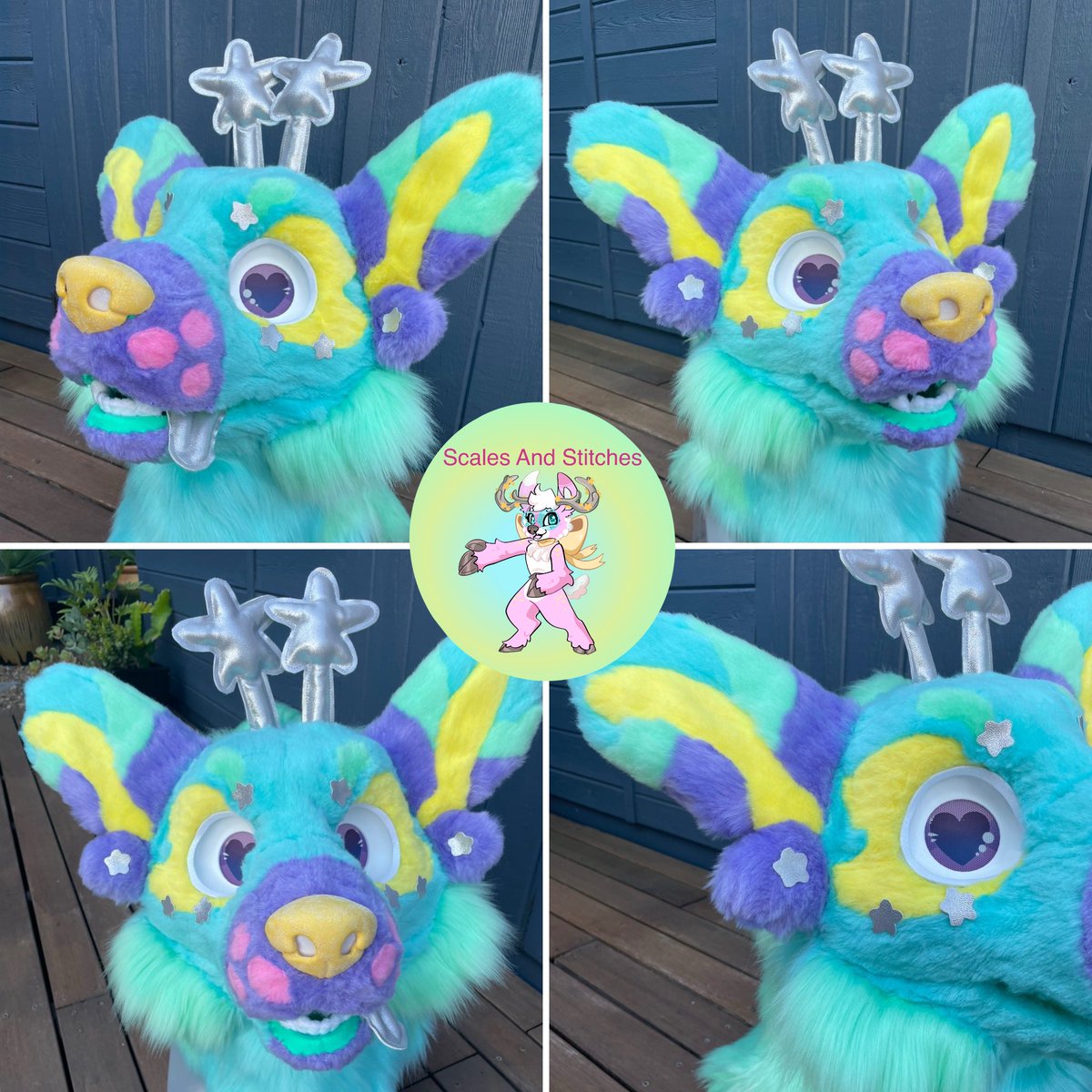 Sparkly_Deer's tweet photo. Some additional photos of the Alien boi, he just looks so vibrant and adorable!! 🥰 

#fursuit #fursuitmaker #australianfursuitmaker #furry #fursuitforsale https://t.co/VORHXEh869