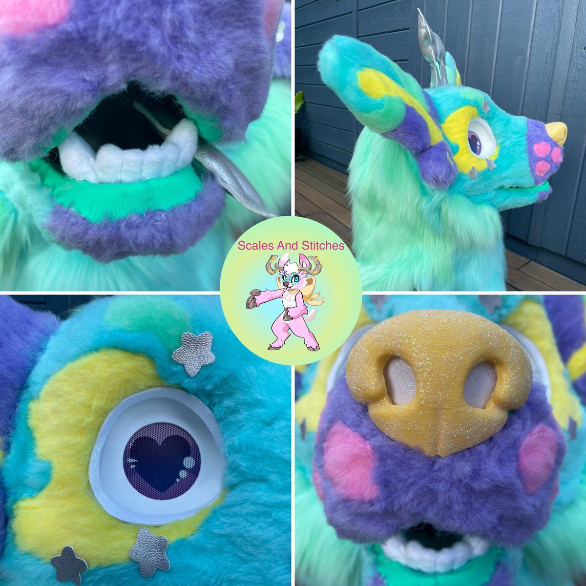Sparkly_Deer's tweet photo. Some additional photos of the Alien boi, he just looks so vibrant and adorable!! 🥰 

#fursuit #fursuitmaker #australianfursuitmaker #furry #fursuitforsale https://t.co/VORHXEh869
