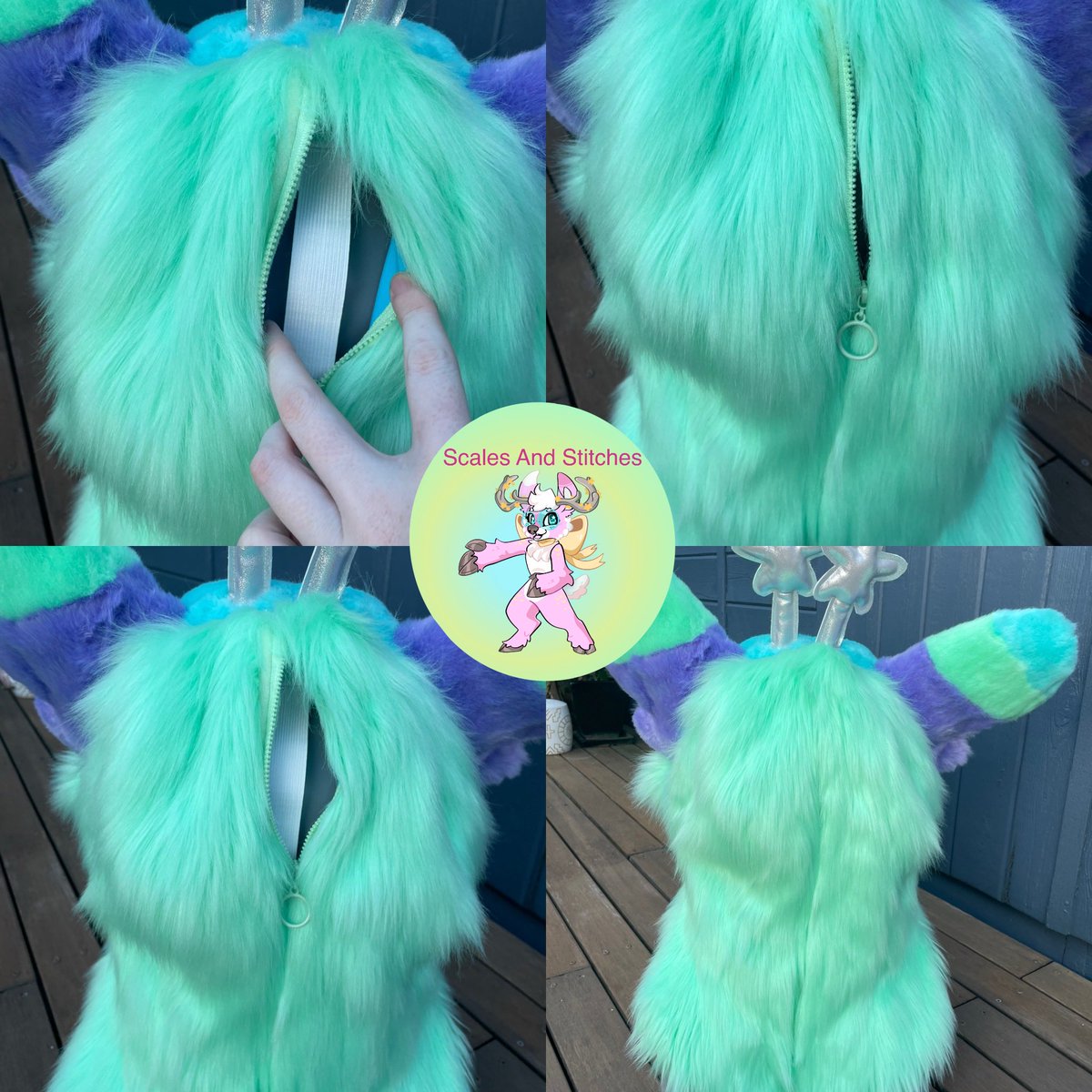 Sparkly_Deer's tweet photo. Some additional photos of the Alien boi, he just looks so vibrant and adorable!! 🥰 

#fursuit #fursuitmaker #australianfursuitmaker #furry #fursuitforsale https://t.co/VORHXEh869