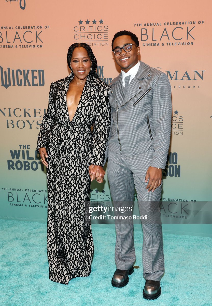 PowerTVFans's tweet photo. .@ReginaKing and @michaelraineyjr at the @CriticsChoice 7th Annual Celebration of Black Cinema &amp; Television (12.09.24) https://t.co/W80Nr5lxqW