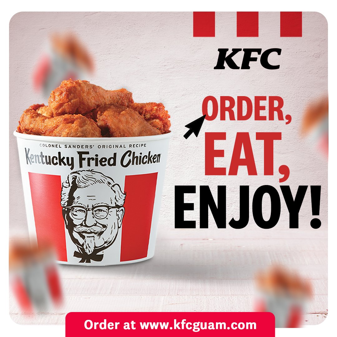 KFC_Guam's tweet photo. Why stress when you can press? 📱🍗 With KFC delivery, all you gotta do is order, eat, and enjoy! The hardest part? Deciding what to get. 😉

#KFCGuam
#KFCDelivery https://t.co/WE11BmUrfC