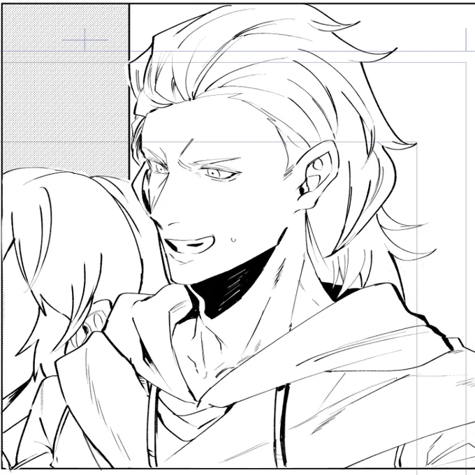 【仕事WIP】
Work is progressing on the second volume of RB
I love drawing the awkward faces of social guys like JJ 