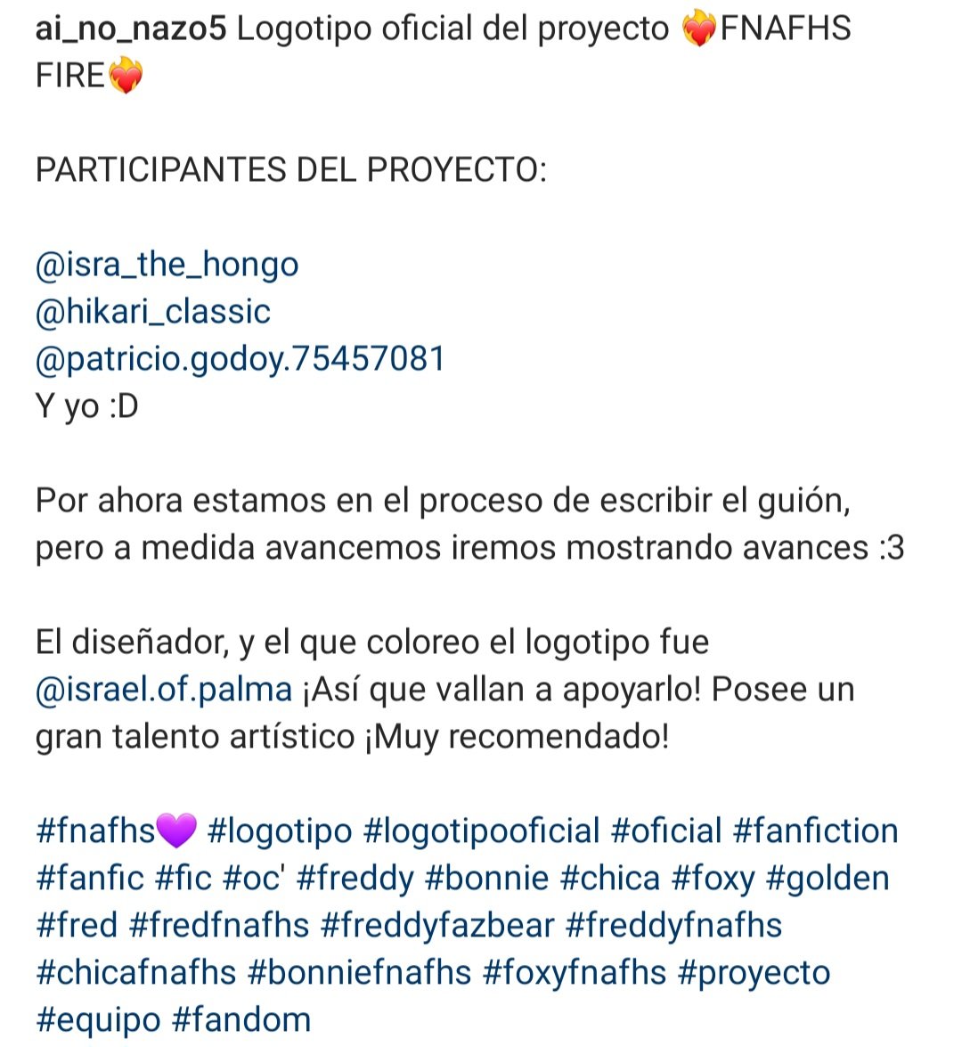 AiNoNazo125781's tweet photo. Nuevo proyecto ❤️🔥FNAFHS FIRE❤️🔥 #FNAFHS #FNAF #freddy #Bonnie #chica #Foxy #golden #originalcharacters #proyecto #fanfic #fic #fanfiction #universo #alterno #eddochan #eddo #hs https://t.co/HM7QkWdcOU