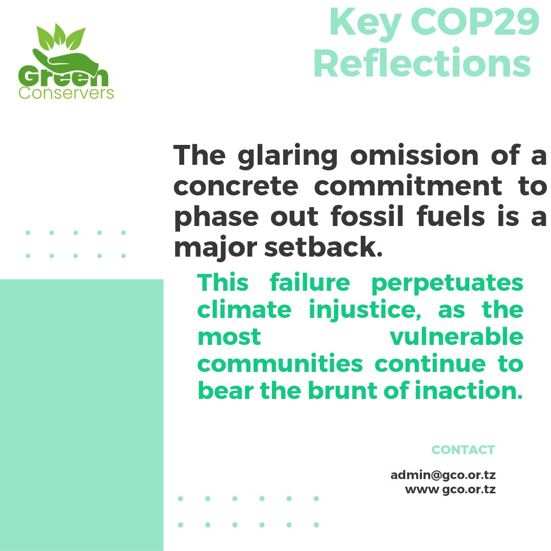 GreenConservers's tweet image. There is no #ClimateJustice without #endfossilfuels 
#StopEACOP #COP29 
#PostCOP29 #COP29Reflections