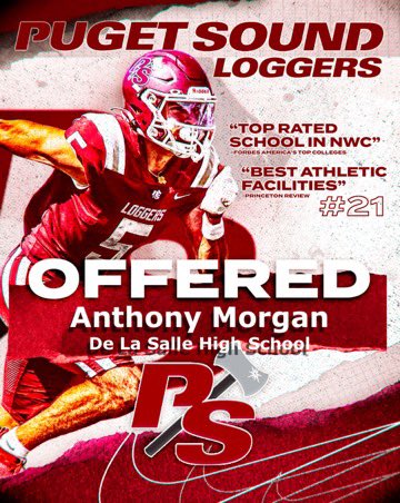 AG2G!!!! Blessed to receive an offer from Puget sound Football thank you <a href="/CoachCarskie/">David Carskie 🪓</a> for this opportunity and thank you God for this blessing
<a href="/BrandonHuffman/">Brandon Huffman</a> <a href="/CoachBriscoeWR/">Coach Briscoe</a> <a href="/dlsfootball17/">De La Salle Football</a> <a href="/bst_elite/">Big Skill Training 🏈</a> <a href="/jeffthomas4/">Jeff Thomas</a>