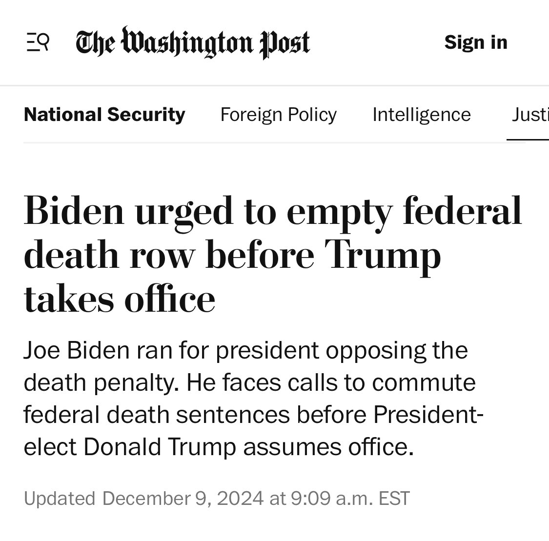 Yasyszcjosh's tweet image. Now that @JoeBiden has heard our message (and hopefully read our letter!) let’s see if he follows through on his opposition to the death penalty. 

#CommuteTheRow, Joe!