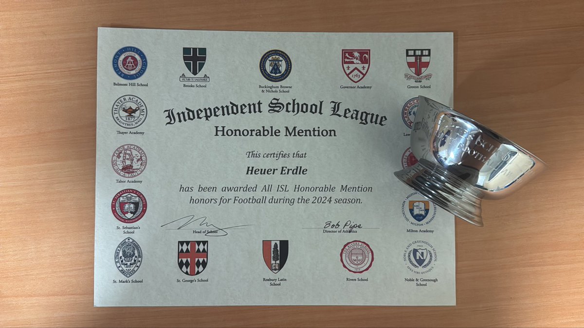 Heuer Erdle (@heuererdle07) on Twitter photo Great season with SG. Blessed to receive All-ISL HM and the Claggett Coaches Cup for our team. On to next year! <a href="/SGfootballRI/">St. George’s School Football</a> Great season with SG. Blessed to receive All-ISL HM and the Claggett Coaches Cup for our team. On to next year! <a href="/SGfootballRI/">St. George’s School Football</a>