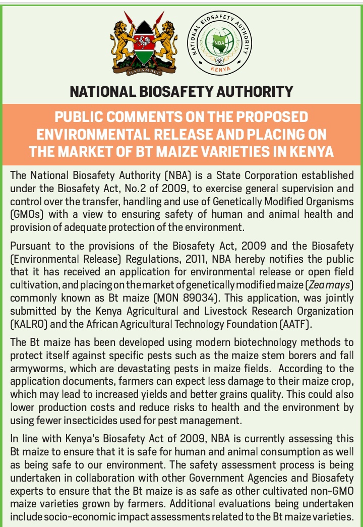 C_NyaKundiH's tweet photo. #RejectGMOMaize Kenya is not a testing ground. If this is accepted, prepare for many cancer cases and what does that mean? the American Pharmaceutical industry getting richer and richer... https://t.co/oNaER7fKBM