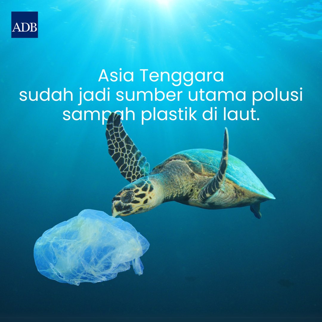 ADBIndonesia's tweet photo. Sedih, ternyata Asia Tenggara jadi sumber utama polusi plastik di laut. #ADBIndonesia https://t.co/sNo1Jiq3hx