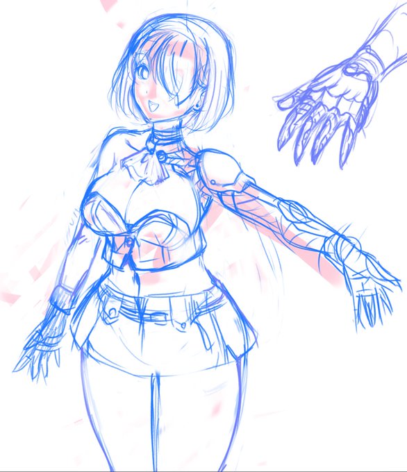 こういったところでイラストをお目にかけるのに、エロに一般向けにと便利に使いまわせるキャラを一人作っておくと便利かと思い描いてみたものです。
そういう目的用にしては色をつけすぎな気もしますがこの方向で行こうと思います。 