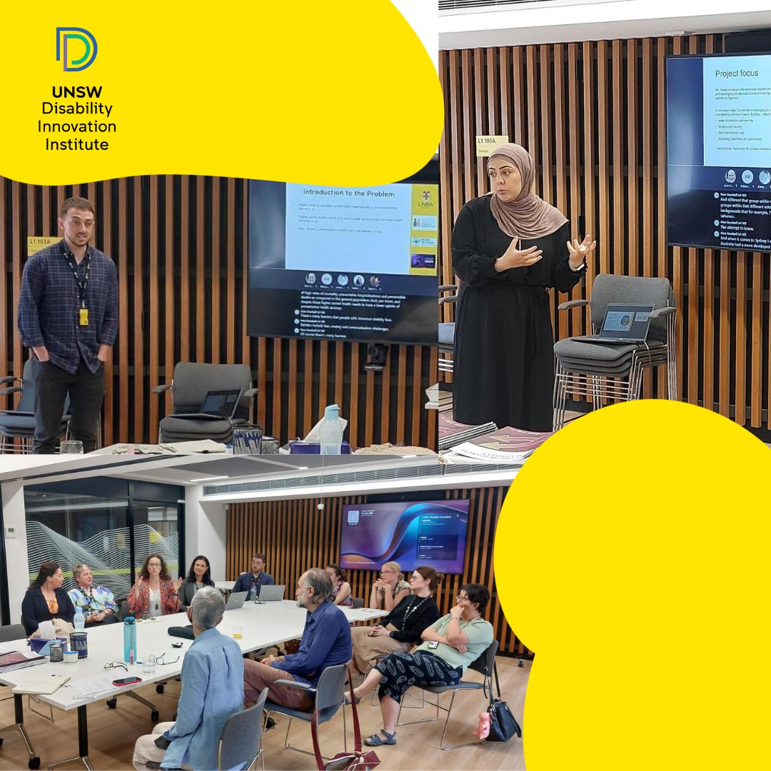 UNSW Disability Innovation Institute (@disabilityunsw) on Twitter photo We were joined yesterday by two early career researchers; <a href="/StefanMichalski/">Stefan Michalski</a> and @silentsigns_ayah sharing their research projects with the DIIU. Amazing projects, wonderful conversations and lots to discuss for 2025! Thank you to all involved. We were joined yesterday by two early career researchers; <a href="/StefanMichalski/">Stefan Michalski</a> and @silentsigns_ayah sharing their research projects with the DIIU. Amazing projects, wonderful conversations and lots to discuss for 2025! Thank you to all involved.