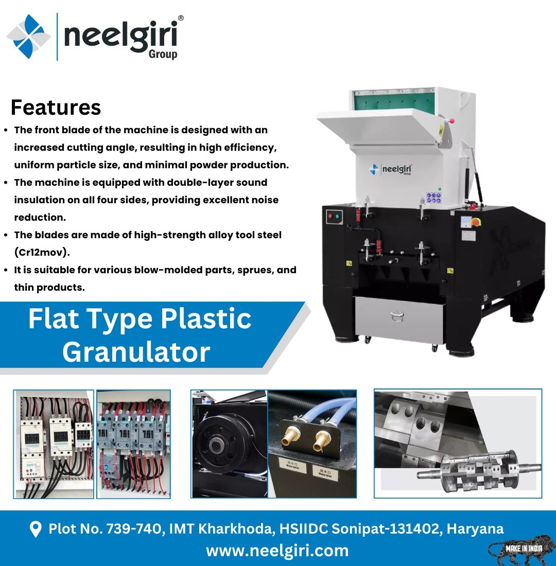 Neelgirigroup's tweet photo. Maximize recycling with our advanced flat type plastic granulator.
#injectionmouldingmachine  #auxiliary #neelgiri #plasticrecycle #grinder #granulator #machine #efficientrecycle
@plasticrecycles @recycleindia  @recycleindia https://t.co/E6Vr9eP1Fg