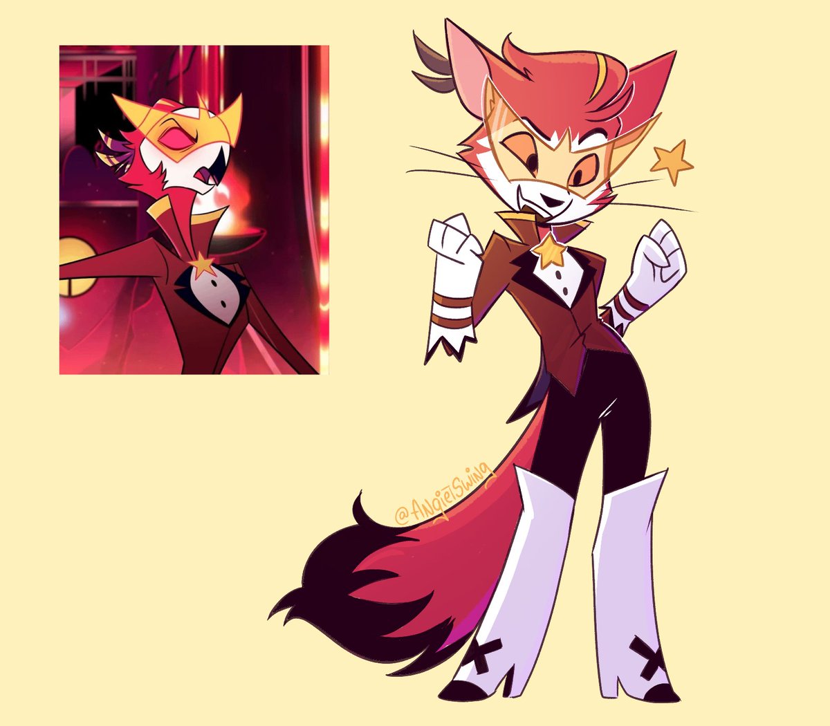 AngietSwing's tweet image. Dibujé a #Vassago como un #Cat de #LackadaisyCats 😼⭐...

#HelluvaBoss #fanart #design #HazbinHotel #opencommissions