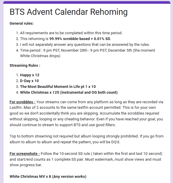 permylastemail7's tweet photo. BTS Advent Calendar Rehoming - Day 1

🎶: Happy, D-Day, TMBMIL pt 1, and White Christmas
✍️: https://t.co/zN119OmzNy
🎁: Vinyl of Your Choice (See Form for Options)
⏰: 24 Hours. https://t.co/LJ6kG2wDlC