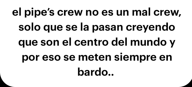 Ya suelten el tema de los crew, gracias.